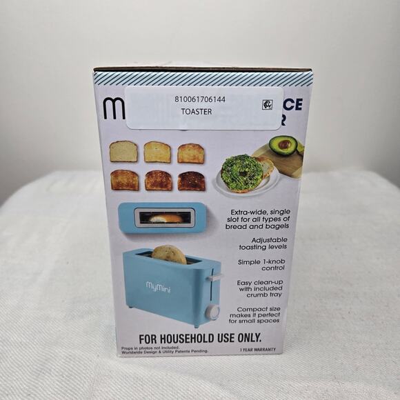My Mini Toaster Blue Single Slice Toaster - Picture 2 of 6